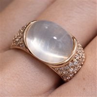 Ring Lucos Woman in Silver Quarzo idrotermale ES 843.BIANCO - ES 843.BIANCO